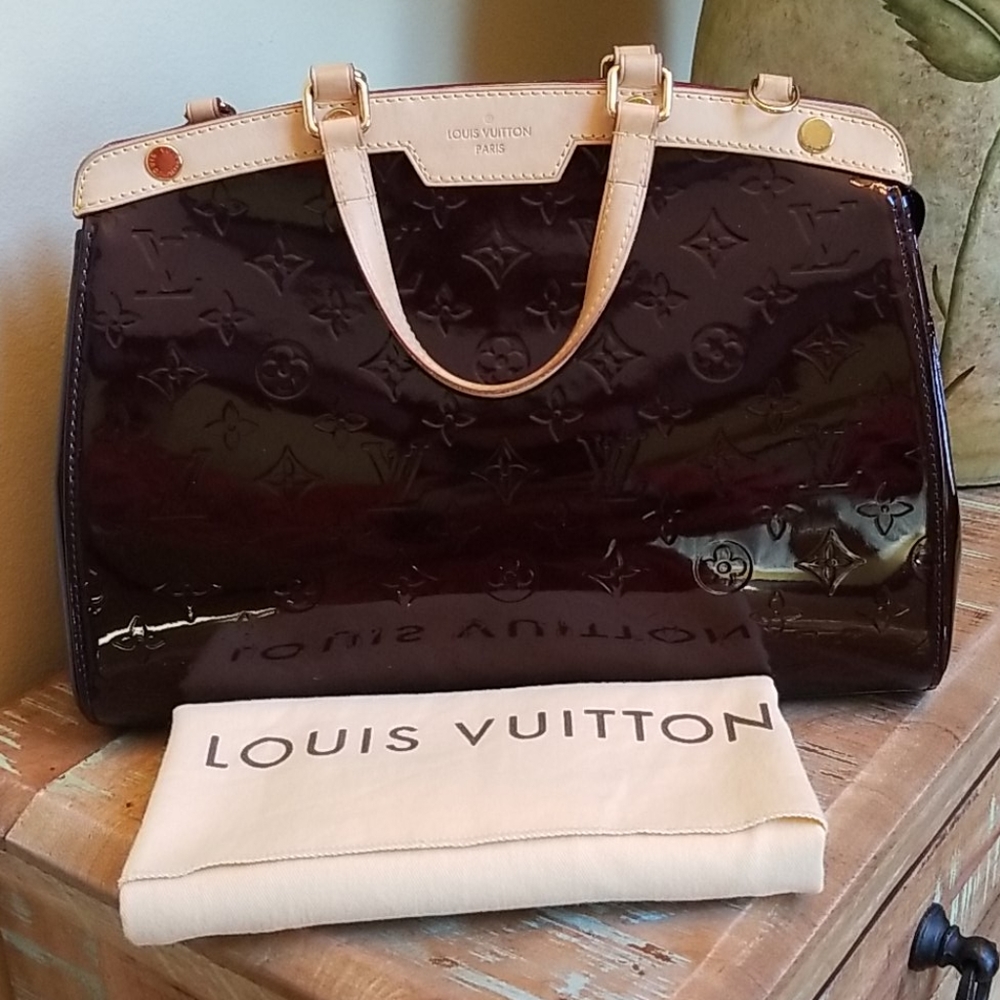 Louis Vuitton Burgundy Patent Leather Satchel